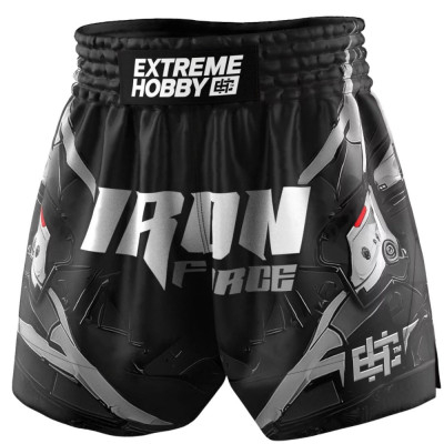 Шорты для Муай-Тай Extreme Hobby Iron Force Черно/Белые