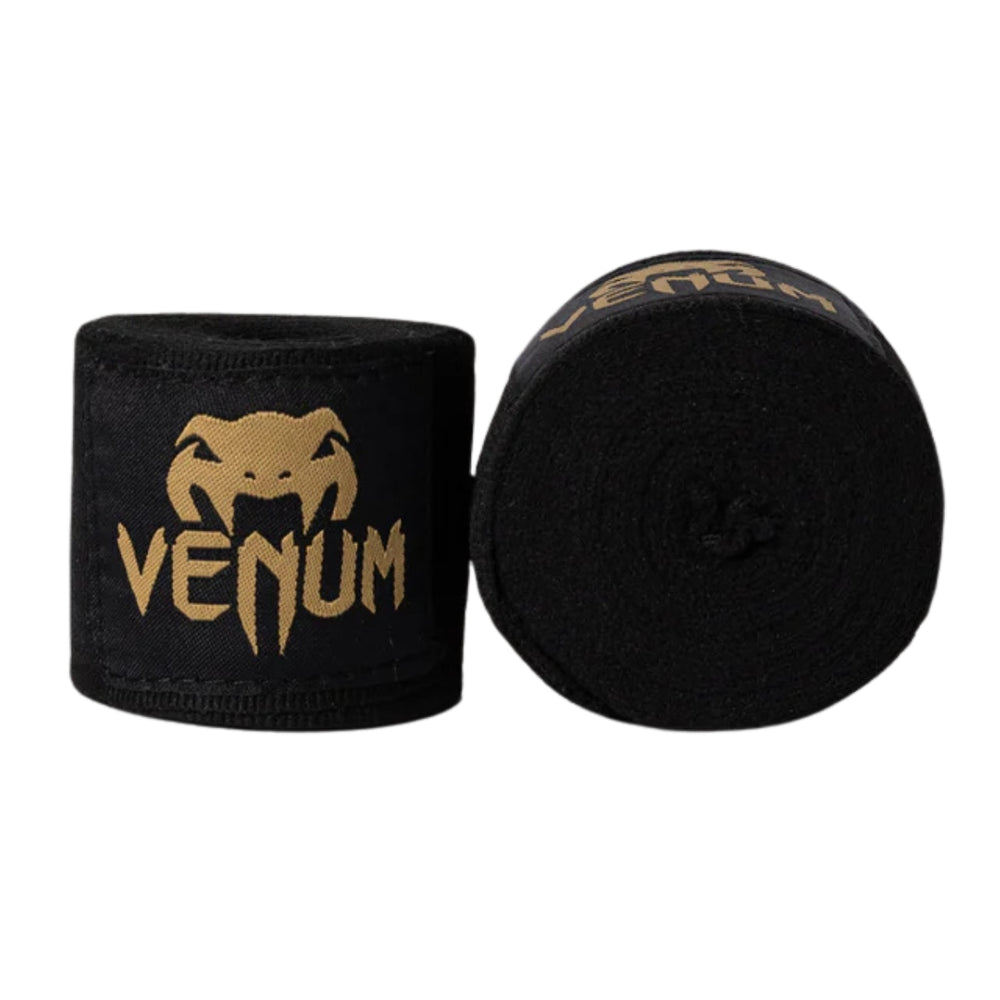 Venum Боксерские бинты — Kontact, черно-золотые, 4,5 м