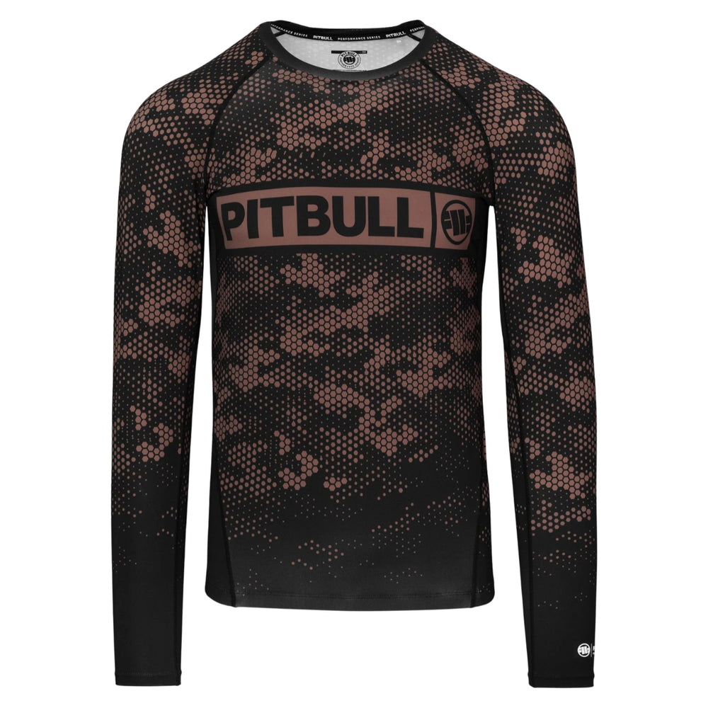 Рашгард Pitbull Hex Camo Hilltop с длинным рукавом песочный