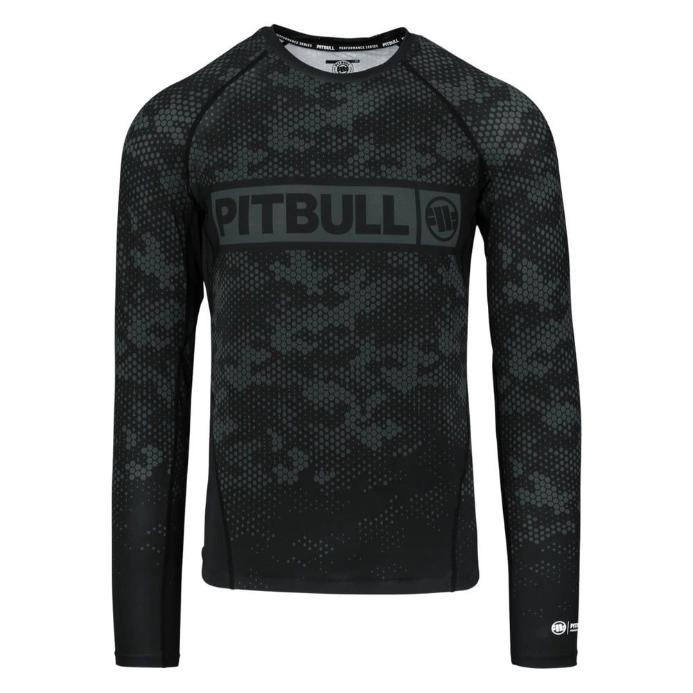 Рашгард Pitbull Hex Camo Hilltop с длинным рукавом оливковый