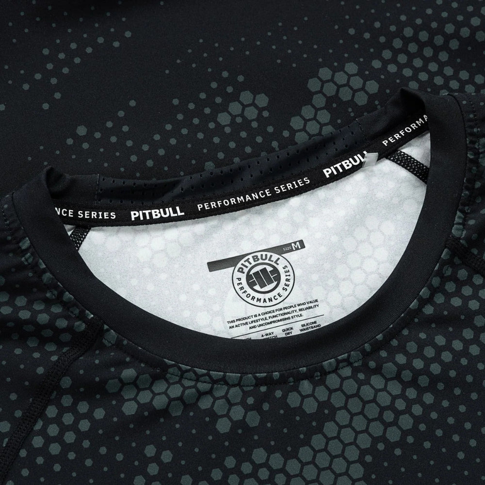 Рашгард Pitbull Hex Camo Hilltop с длинным рукавом оливковый