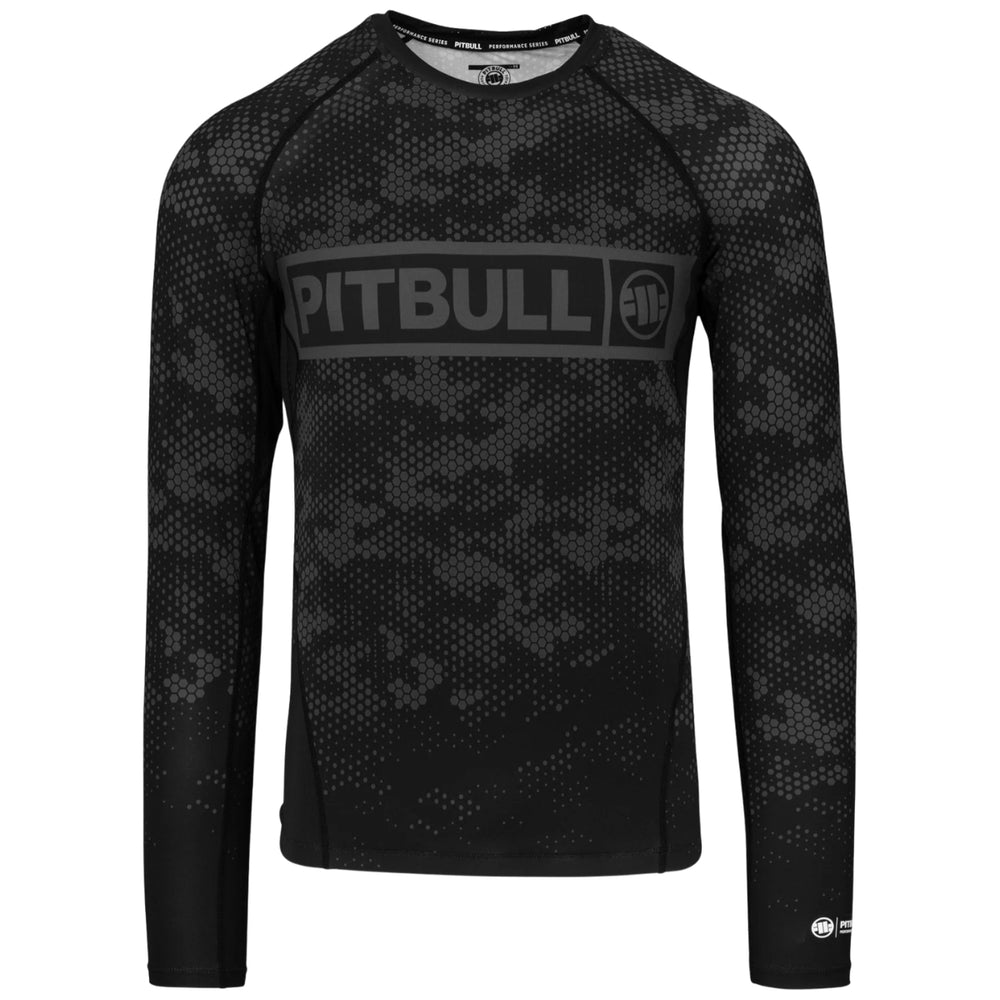 Рашгард Pitbull Hex Camo Hilltop с длинным рукавом черный