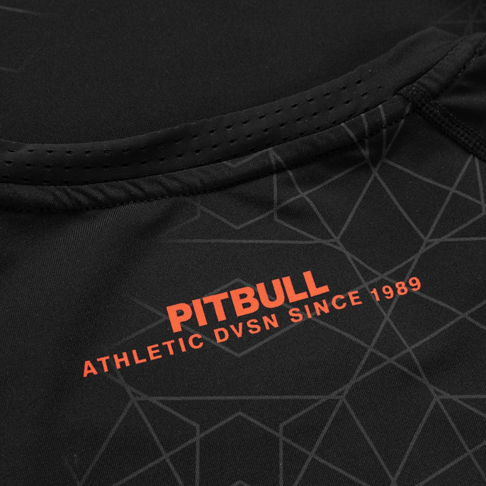 Рашгард с короткими рукавами Pitbull Ray черно-красный