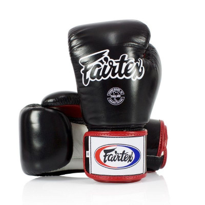 Перчатки Боксерские Fairtex BGV1 черно-бело-бордовые