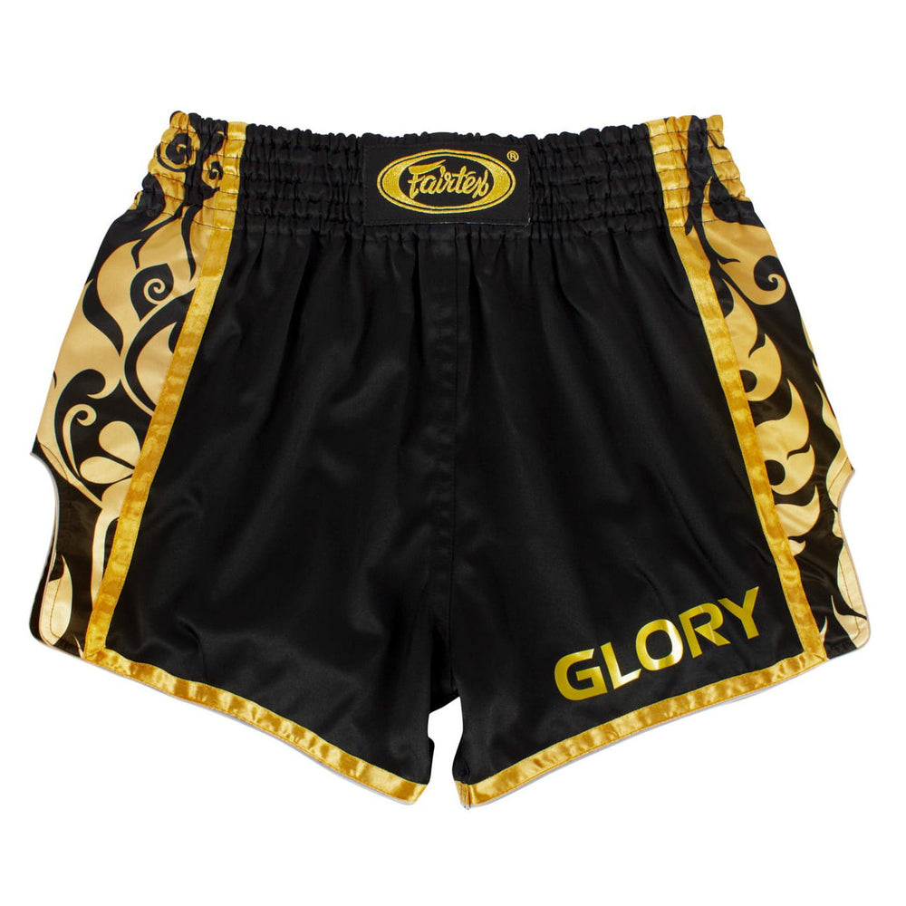 Шорты для Muay Thai Fairtex BSG1 Glory Черно-золотые