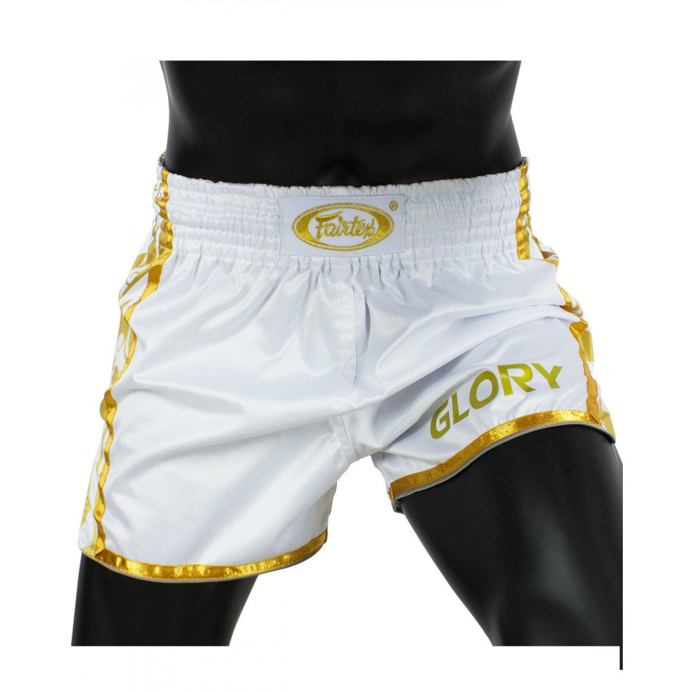 Шорты для Muay Thai Fairtex BSG2 Glory Бело-золотые