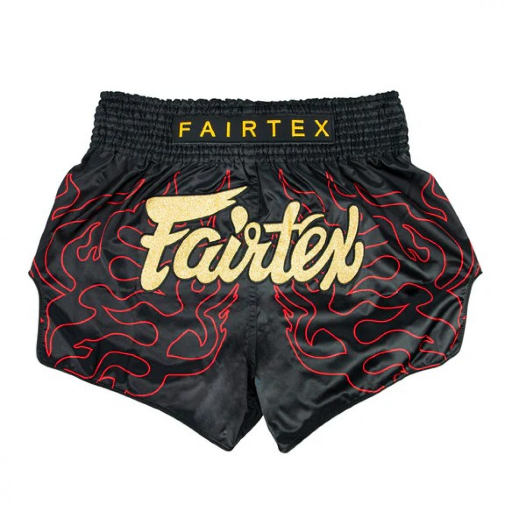Шорты для Muay Thai Fairtex Lava Черно-красные