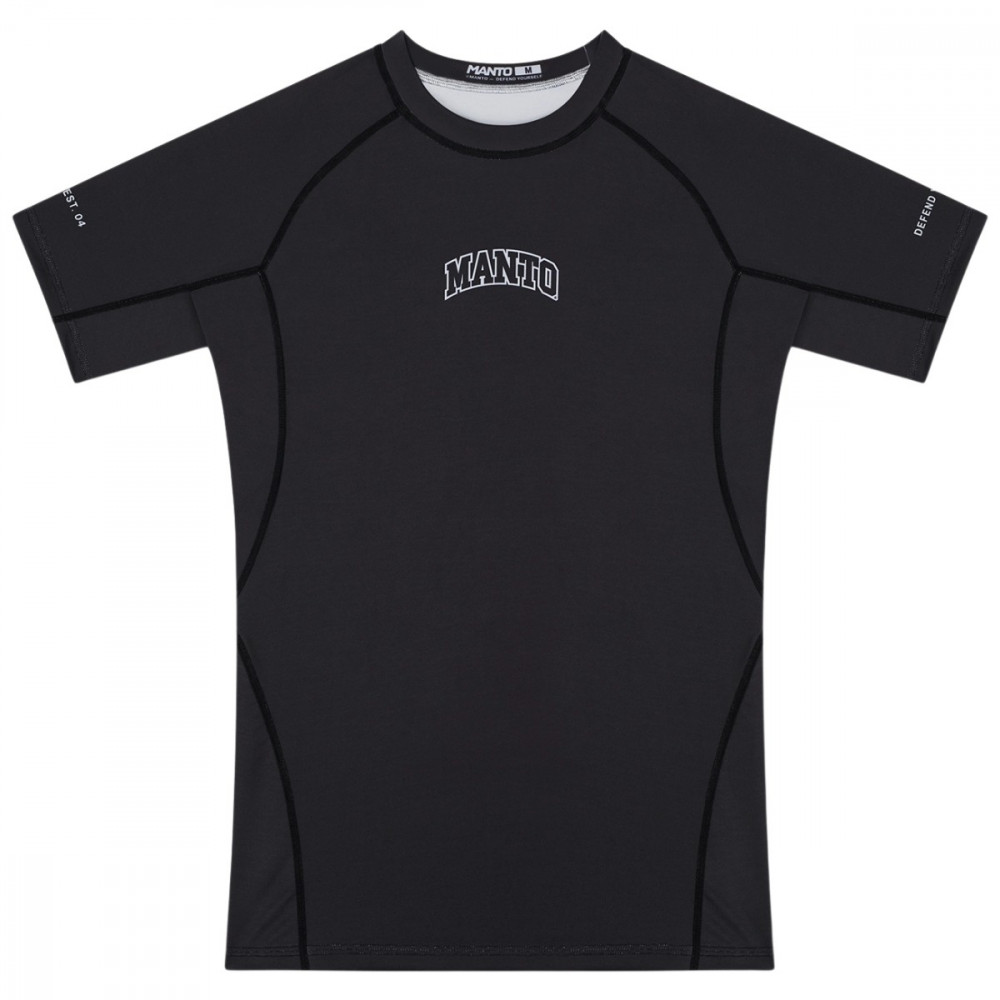 Рашгард с коротким рукавом MANTO VARSITY Черный