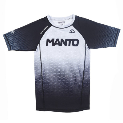 Рашгард с коротким рукавом MANTO RANK Черно-белый