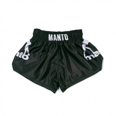 Шорты MUAY-THAI MANTO DUAL Черно-серебряные