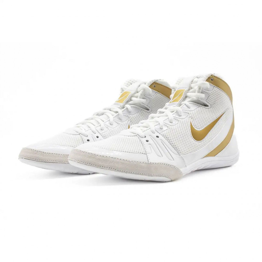 Борцовки Nike Freek Бело-золотые