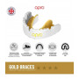 Opro Gold Braces Бело-золотая (для брекетов)