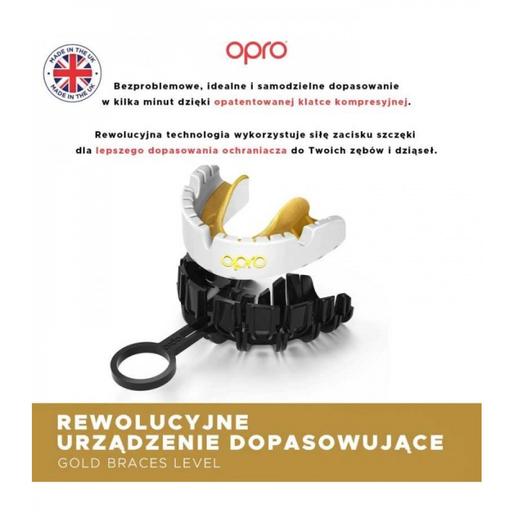 Opro Gold Braces Бело-золотая (для брекетов)