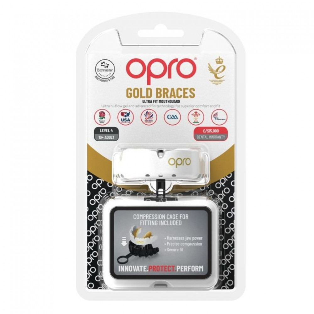 Opro Gold Braces Бело-золотая (для брекетов)