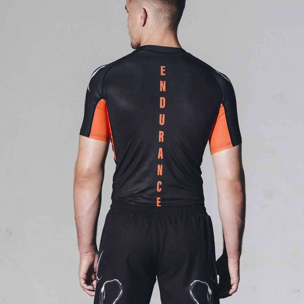 Рашгард MANTO ENDURANCE с короткими рукавами черный