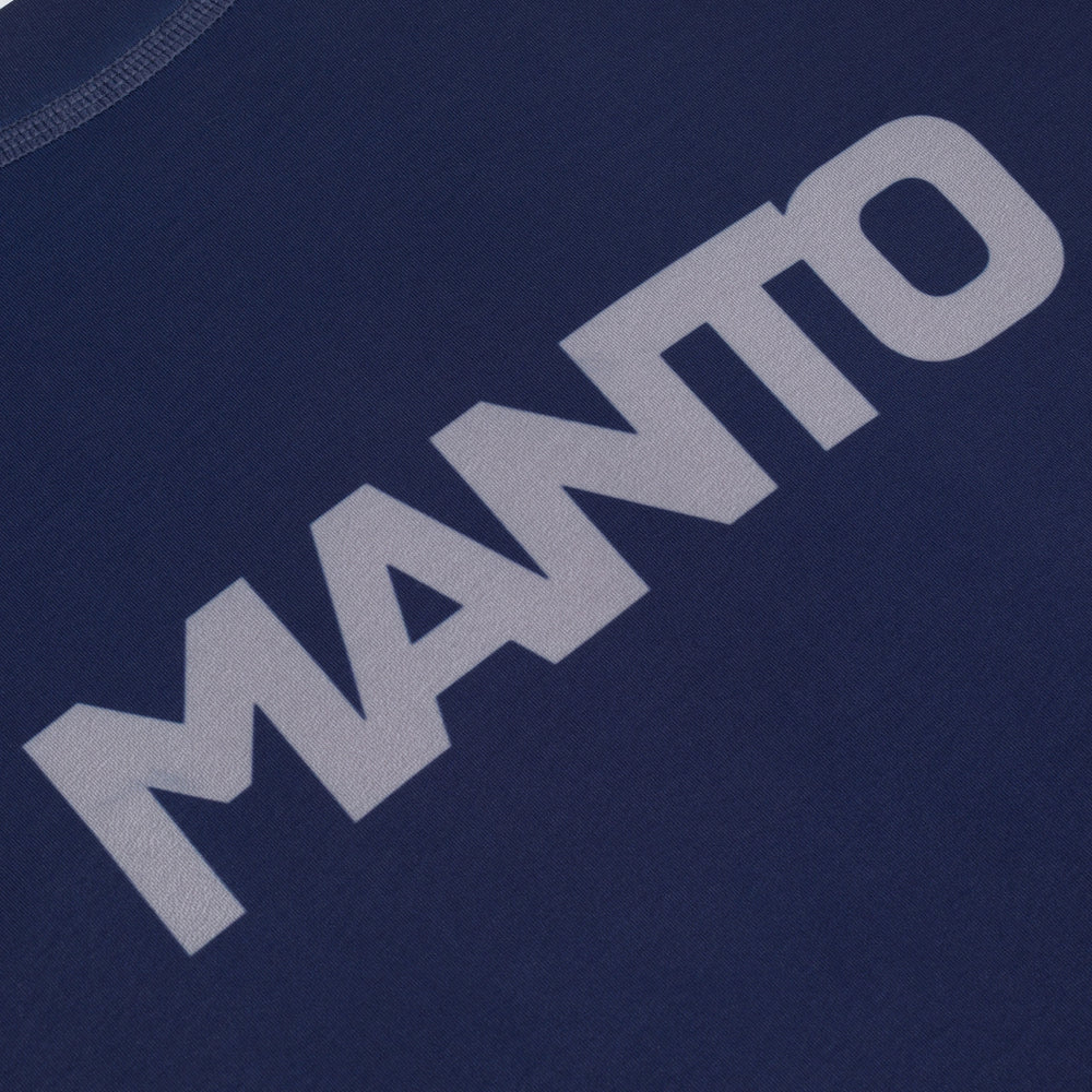 Рашгард MANTO LOGO DUAL с короткими рукавами темно-синий