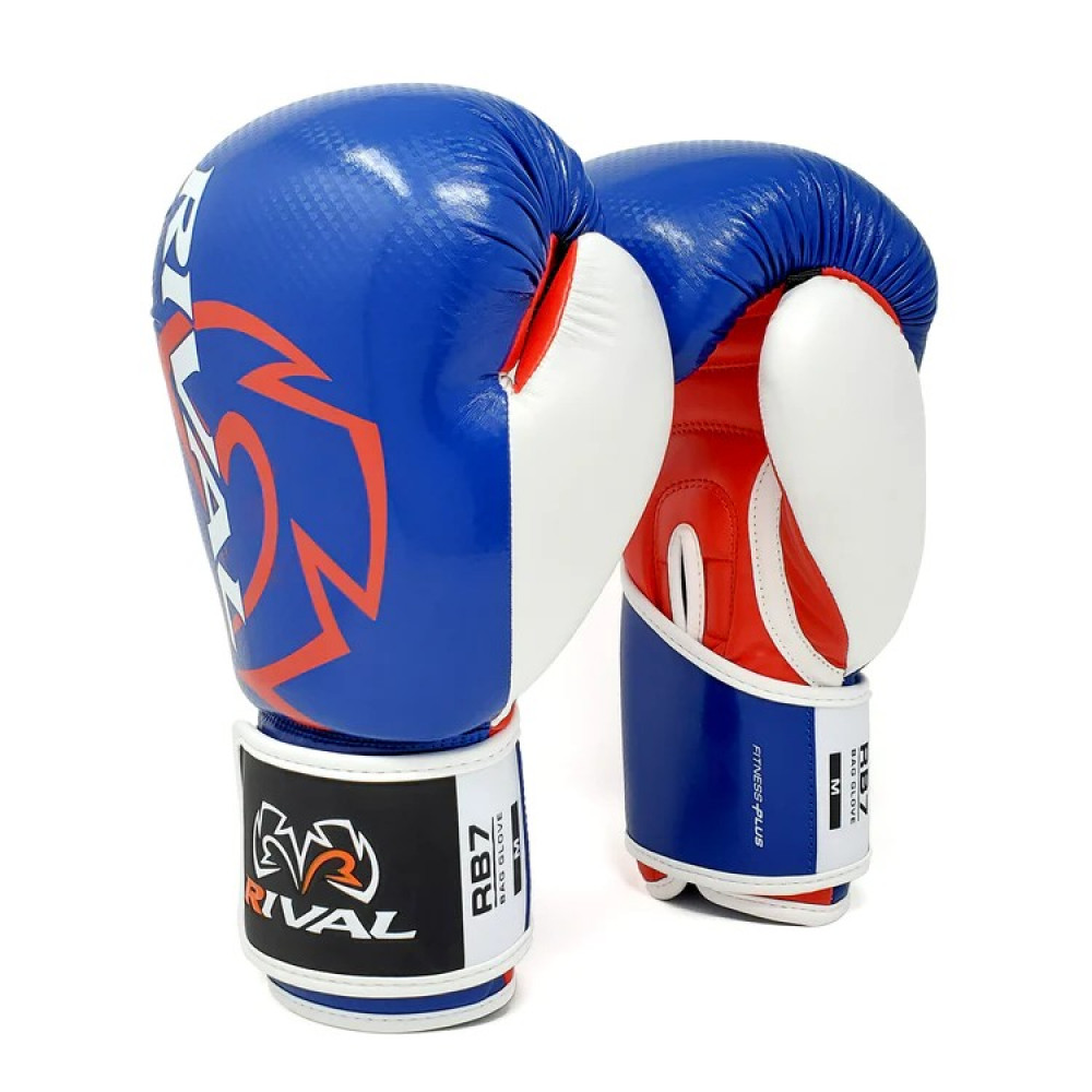 Боксерские перчатки Rival RB7 Бело/Красно/Синие