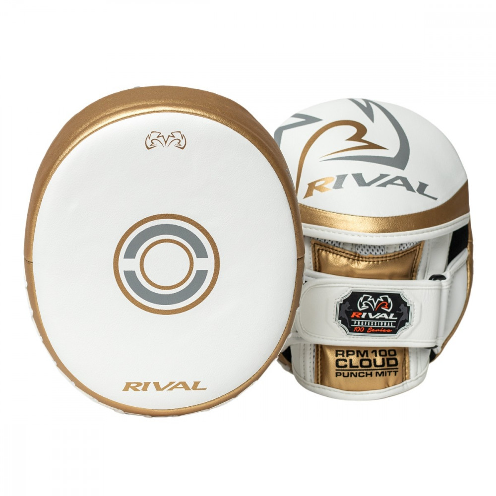 Лапы боксерские Rival RPM100 Cloud Бело-золотые
