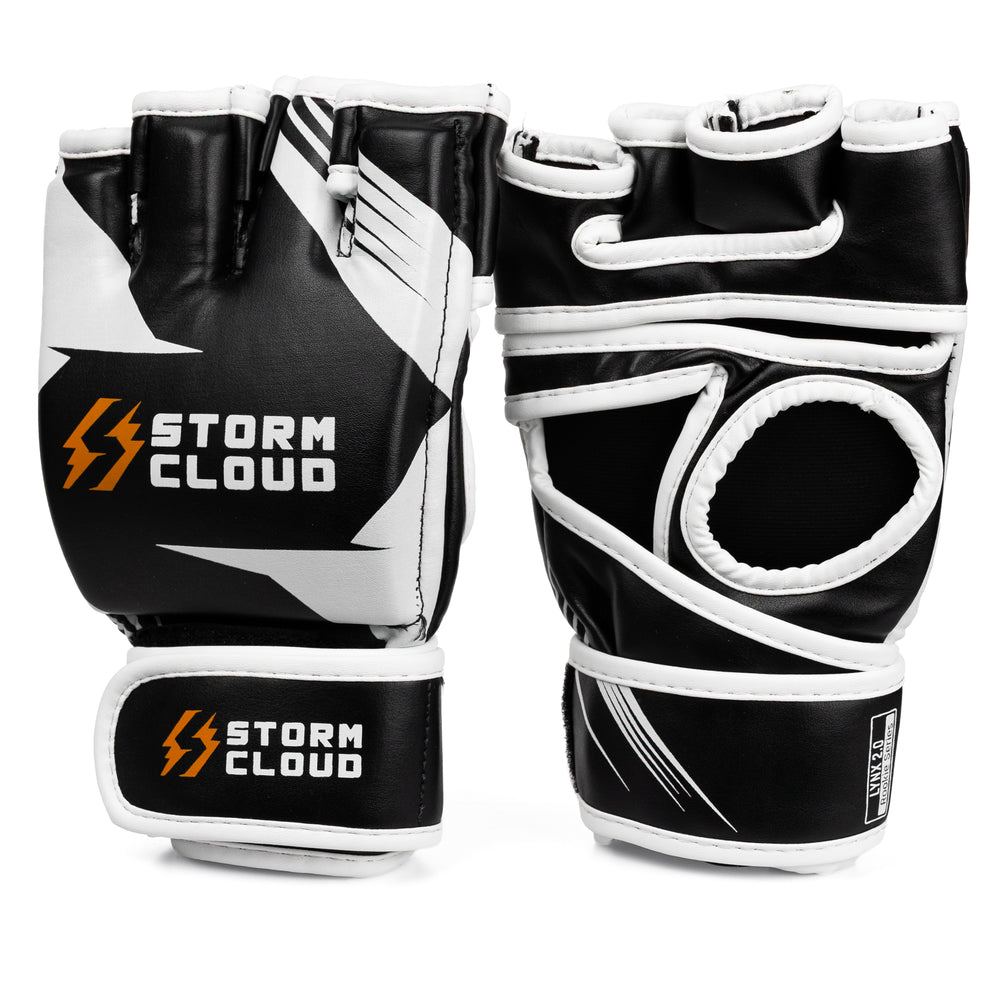 Перчатки для ММА StormCloud Lynx 2.0 черно-белые 4 унции
