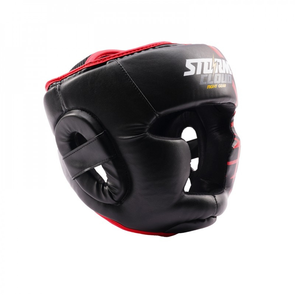 Шлем боксерский детский StormCloud Lynx Черно-красный