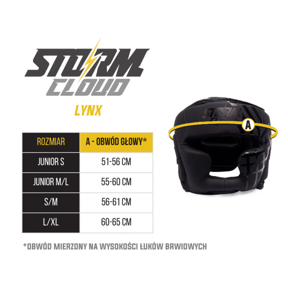 Шлем боксерский детский StormCloud Lynx Черно-красный