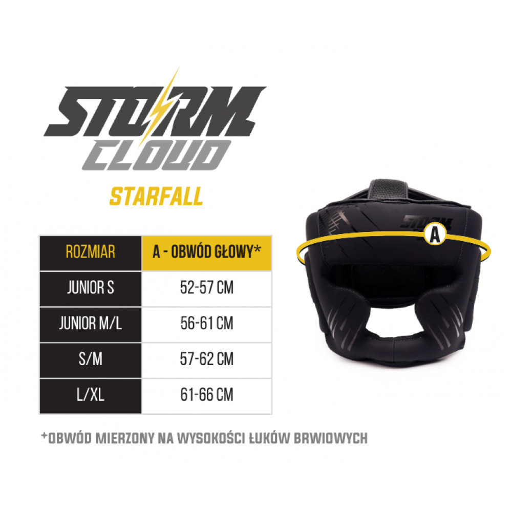 Боксерский шлем StormCloud StarFall Черно/Желтый
