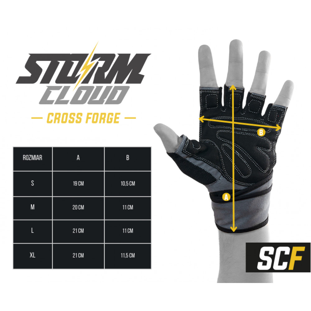 Тренировочные перчатки StormCloud Gym Training Gloves FG-3 Черно-серые