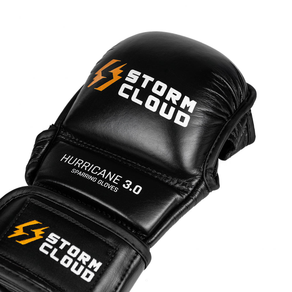 StormCloud Перчатки для ММА Hurricane 3.0 для спарринга черные 7 унций
