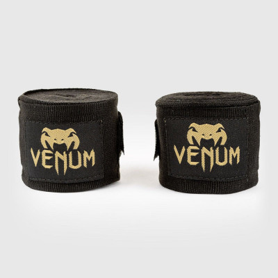 Бинты боксерские Venum Черно/Золотые 2,5m