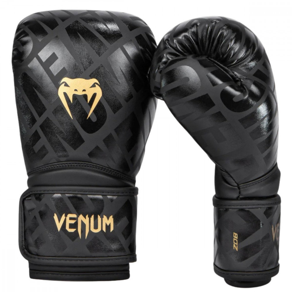Детские боксерские перчатки Venum Contender 1.5 XT Черно-золотые