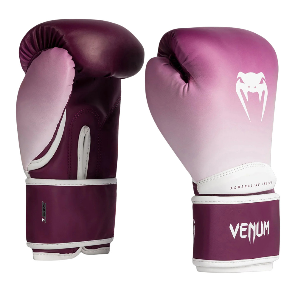 Перчатки боксерские Venum Iris Сливово-белые