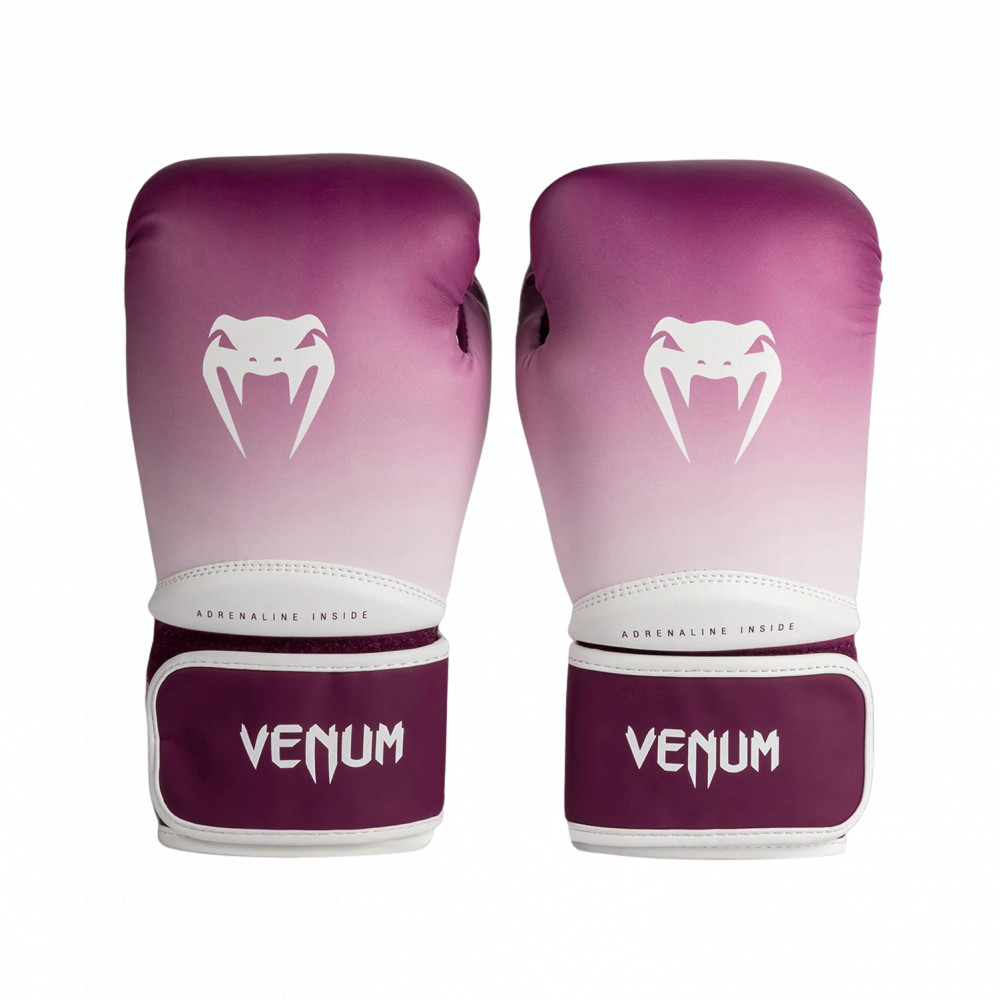 Перчатки боксерские Venum Iris Сливово-белые