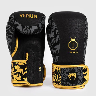 Перчатки боксерские Venum x Ilia Topuria Unmatched Черно-золотые