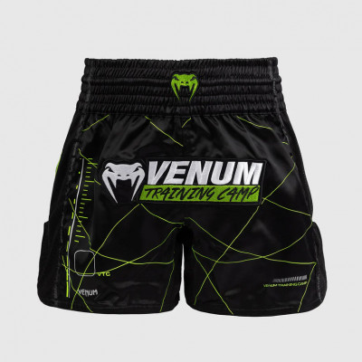 Шорты для Muay Thai Venum Training Camp 4.0 Черно-зеленые