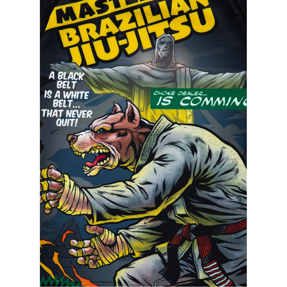 Рашгард Pit Bull Master of BJJ 2.0 с длинным рукавом, черный