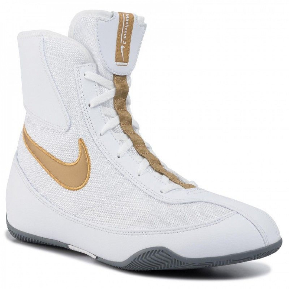 Боксерки Nike Machomai Mid 2 Бело-золотые