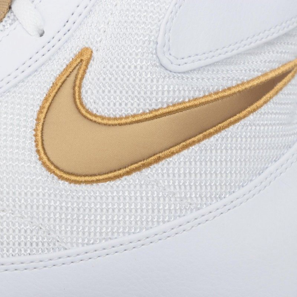 Боксерки Nike Machomai Mid 2 Бело-золотые